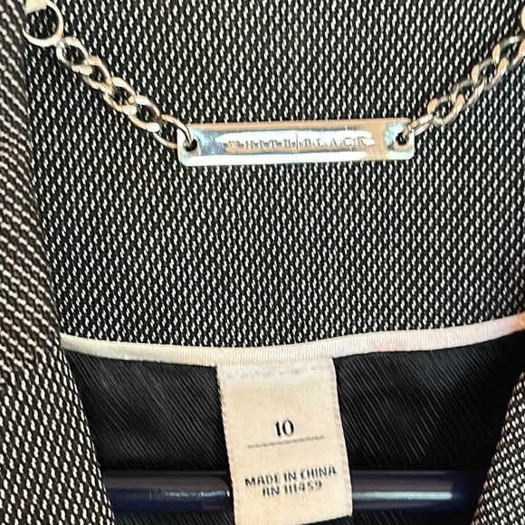 WHBM Blazer black 2 pockets 1 button front Women’s Sz 10 - Picture 11 of 16